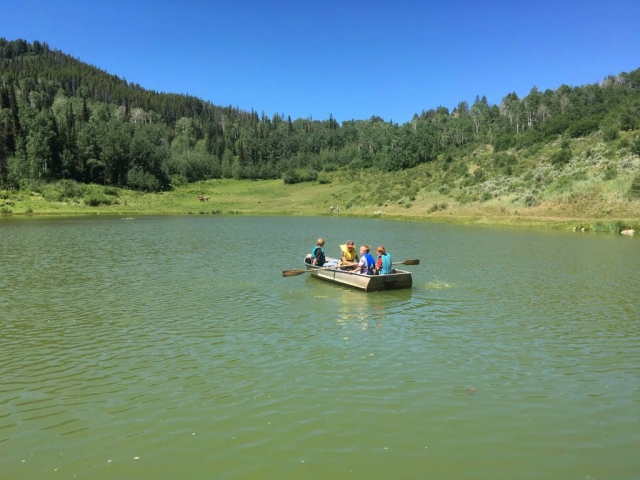 row boat on lake near Meeker