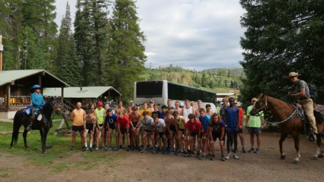 XC team running at Ute Lodge